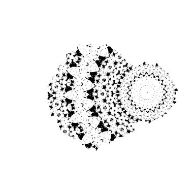 Beyaz arka planda soyut siyah nokta. vektör illüstrasyonu