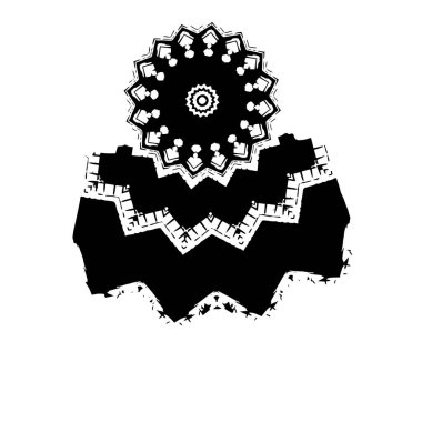 Beyaz arka planda soyut siyah nokta. vektör illüstrasyonu