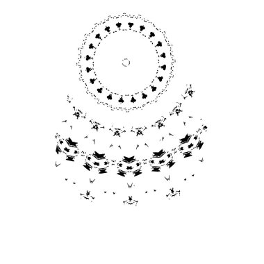 Beyaz arka planda soyut siyah nokta. vektör illüstrasyonu