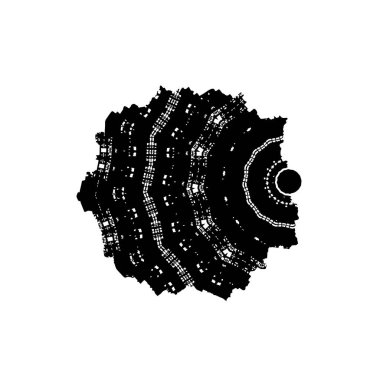 Beyaz arka planda soyut siyah nokta. vektör illüstrasyonu