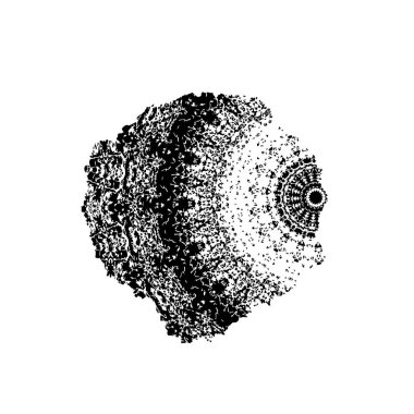 Beyaz arka planda soyut siyah nokta. vektör illüstrasyonu