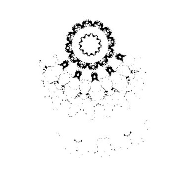 Beyaz arka planda soyut siyah nokta. vektör illüstrasyonu