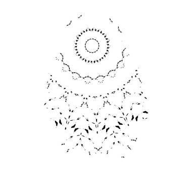 Beyaz arka planda soyut siyah nokta. vektör illüstrasyonu