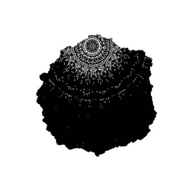 Beyaz arka planda soyut siyah nokta. vektör illüstrasyonu