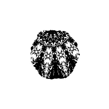 Beyaz arka planda soyut siyah nokta. vektör illüstrasyonu