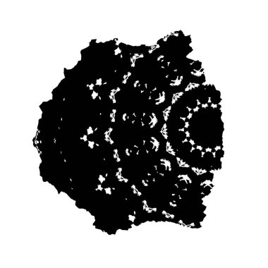 Beyaz arka planda soyut siyah nokta. vektör illüstrasyonu