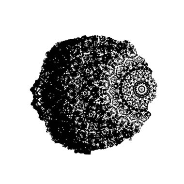 Beyaz arka planda soyut siyah nokta. vektör illüstrasyonu