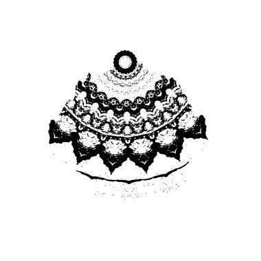 Beyaz arka planda soyut siyah nokta. vektör illüstrasyonu