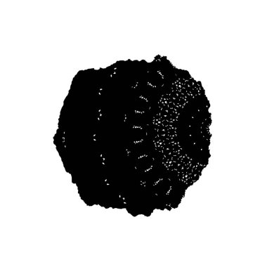 Beyaz arka planda soyut siyah nokta. vektör illüstrasyonu