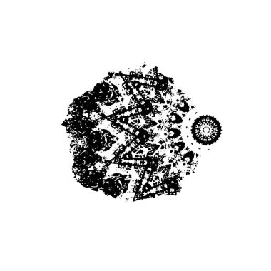 Beyaz arka planda soyut siyah nokta. vektör illüstrasyonu