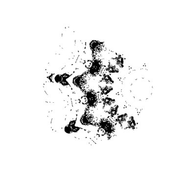 Beyaz arka planda soyut grunge siyah nokta. vektör illüstrasyonu