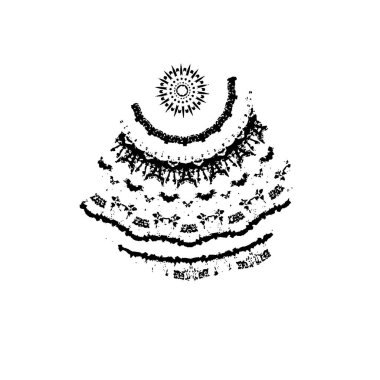 Beyaz arka planda soyut grunge siyah nokta. vektör illüstrasyonu