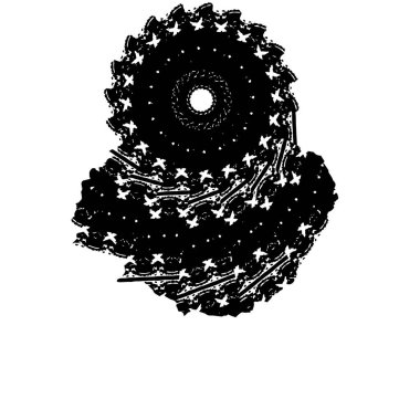 Beyaz arka planda soyut grunge siyah nokta. vektör illüstrasyonu