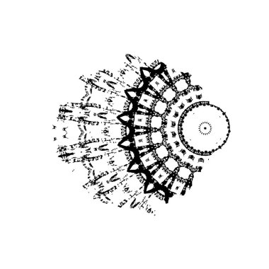 Beyaz arka planda soyut grunge siyah nokta. vektör illüstrasyonu
