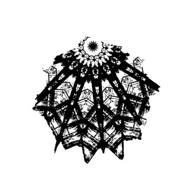 Beyaz arka planda soyut grunge siyah nokta. vektör illüstrasyonu