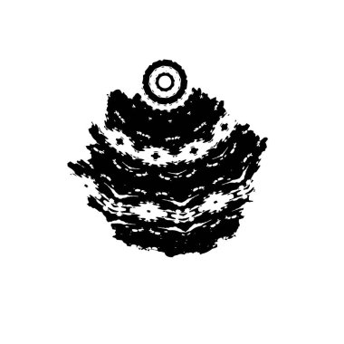 creative black brush stroke on white background 