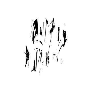 Beyaz arka plan üzerinde izole soyut fırça darbeleri