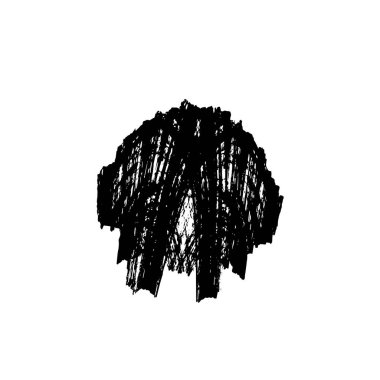 Çizilen mürekkep fırça darbeleri el