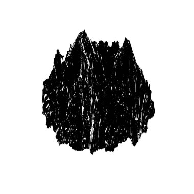 siyah vektör el çizilmiş mürekkep fırçası dokusu