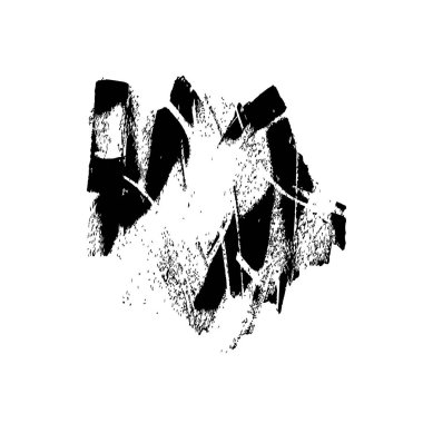 Siyah mürekkep fırçası darbeleri. Grunge tarzı. vektör