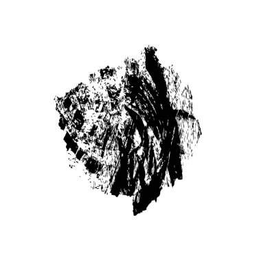 siyah fırça darbesi dokusu. soyut grunge el - boyanmış doku.