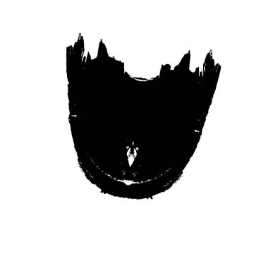 siyah fırça darbesi ve doku. grunge soyut el - boyanmış elementler.