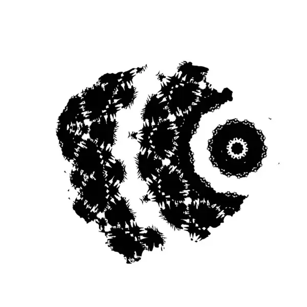 Web Egyszerű Illusztrációja Grunge Tinta Splash Stroke Fekete Fehér — Stock Vector