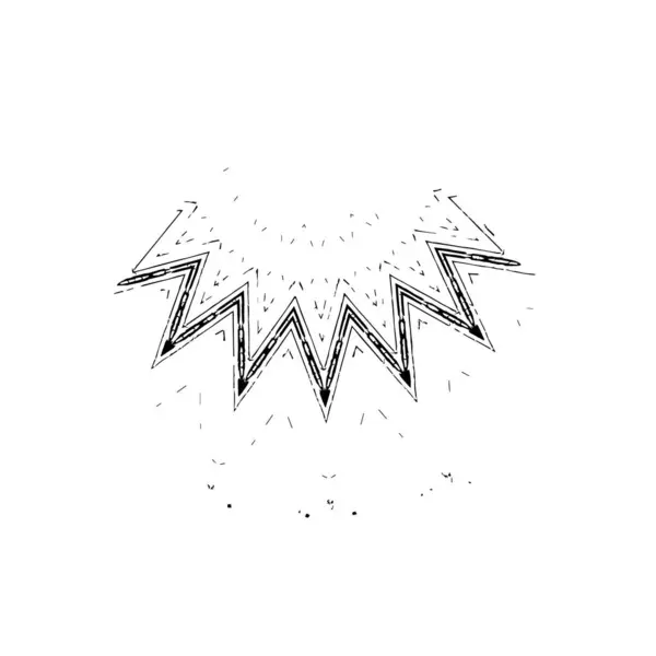 Vector Hand Drawn Sketch Style Lightning Icon — Stock Vector
