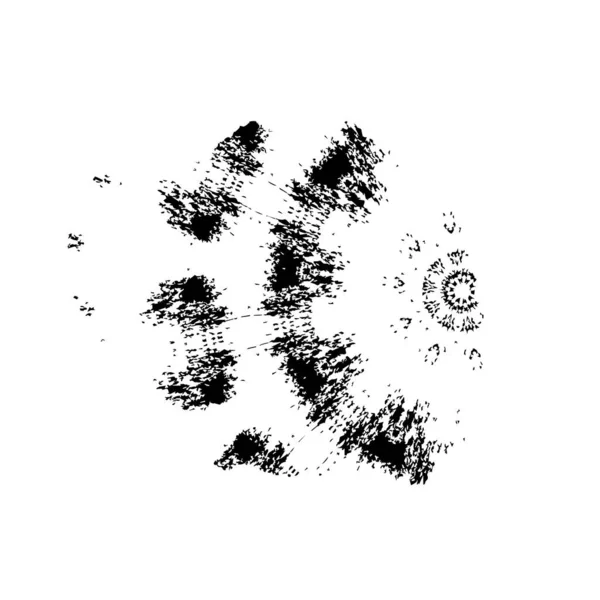 Grunge mürekkebinin basit bir çizimi. Smaç, siyah ve beyaz. 