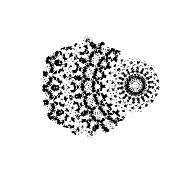 Siyah ve beyaz kar tanelerinin soyut arkaplanı.