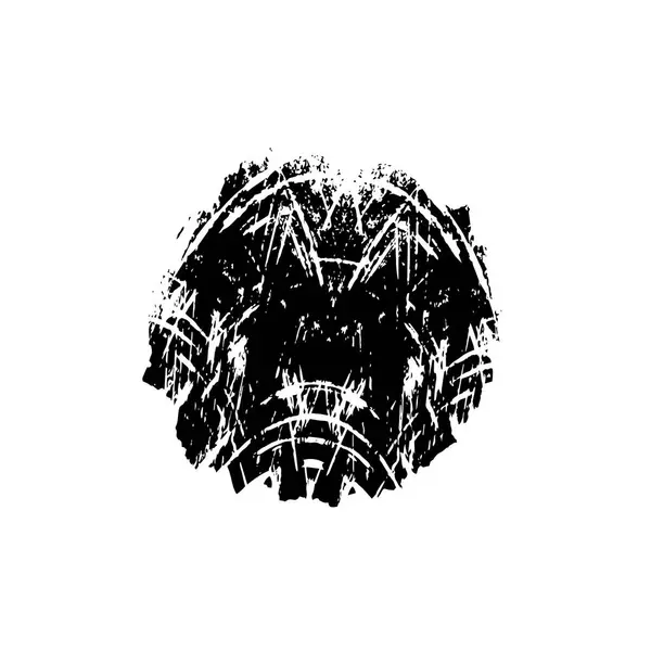 creative element of black brush stroke on white background 