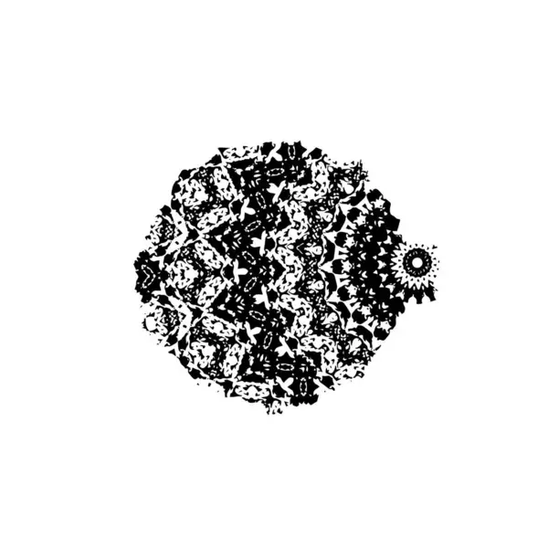 Beyaz arka planda soyut siyah nokta. vektör illüstrasyonu