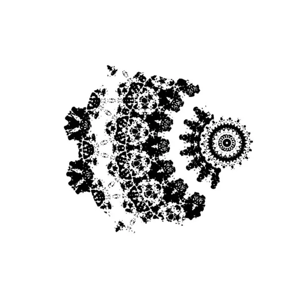 Beyaz arka planda soyut grunge siyah nokta. vektör illüstrasyonu