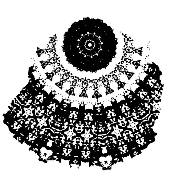 Vektör siyah beyaz mandala.