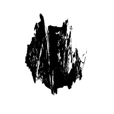 vektör siyah mürekkep lekesi. el çizimi fırça darbesi.