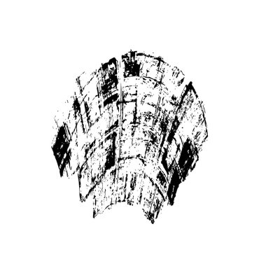 soyut fırça darbelerinin siyah ve beyaz vektör arkaplanı