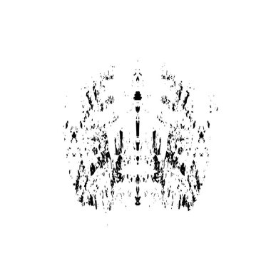 Siyah mürekkep lekesi. Beyaz arkaplanda soyut el boyama ögesi