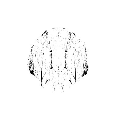 Siyah mürekkep lekesi. Beyaz arkaplanda soyut el boyama ögesi