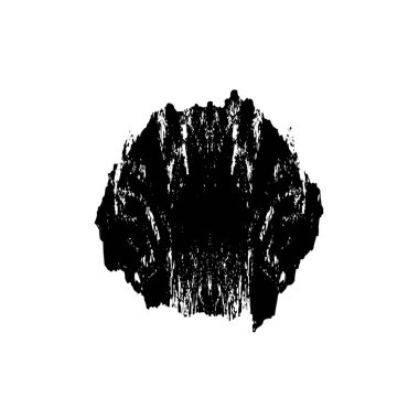 Siyah mürekkep lekesi. Beyaz arkaplanda soyut el boyama ögesi