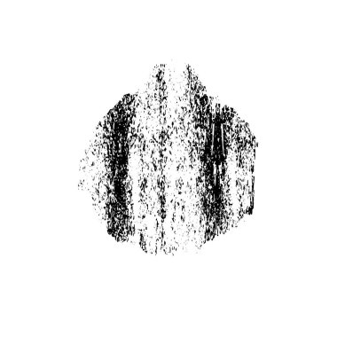 Siyah mürekkep lekesi. Beyaz arkaplanda soyut el boyama ögesi