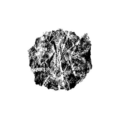 beyaz arkaplanda izole edilmiş siyah fırça darbesinin grunge dokusu 