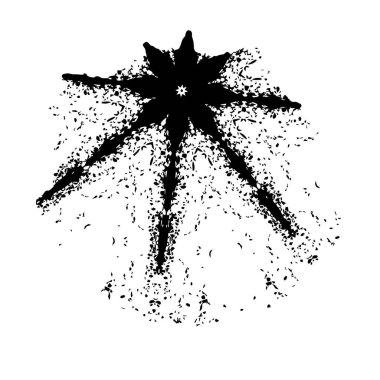 Beyaz arka planda soyut siyah nokta. vektör illüstrasyonu