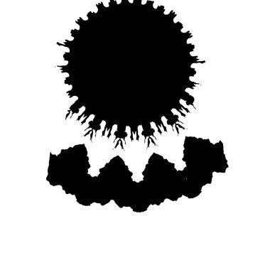 Beyaz arka planda soyut siyah nokta. vektör illüstrasyonu