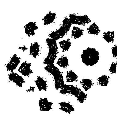 Beyaz arka planda soyut siyah nokta. vektör illüstrasyonu