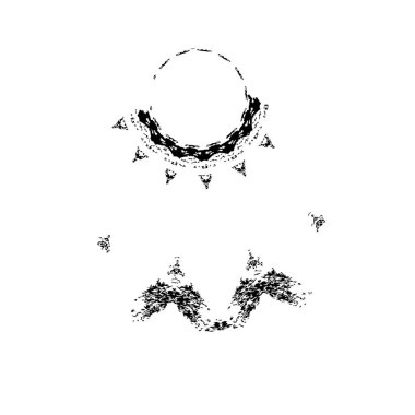 Beyaz arka planda soyut siyah nokta. vektör illüstrasyonu