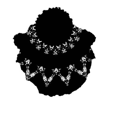 Beyaz arka planda soyut siyah nokta. vektör illüstrasyonu