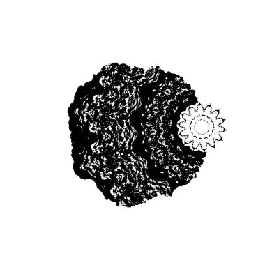 Beyaz arka planda soyut siyah nokta. vektör illüstrasyonu