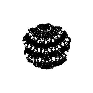 Beyaz arka planda soyut siyah nokta. vektör illüstrasyonu