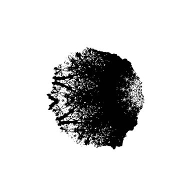 Beyaz arka planda soyut siyah nokta. vektör illüstrasyonu