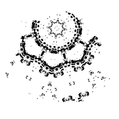Beyaz arka planda soyut siyah nokta. vektör illüstrasyonu